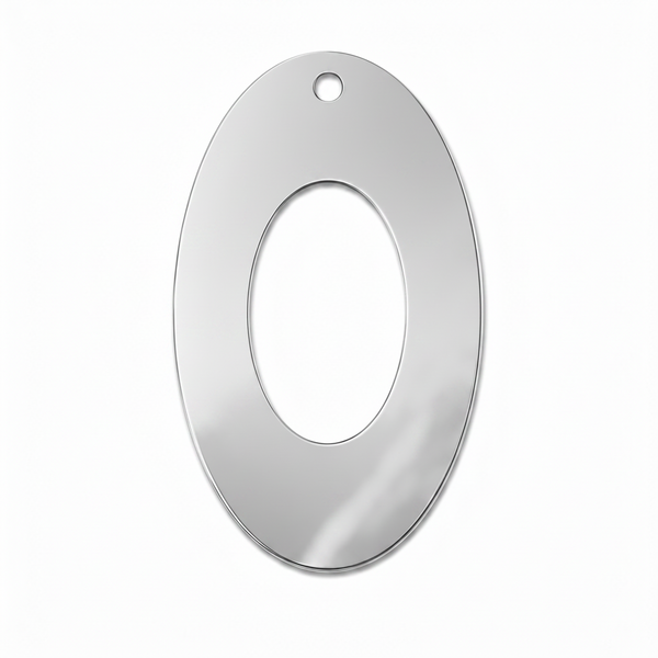 Ακρυλικό οβάλ μοτίφ καθρέφτης Oval Frame Mirror με κεντρικό άνοιγμα και τρύπα για σκουλαρίκια, pendants και χειροποίητες δημιουργίες.