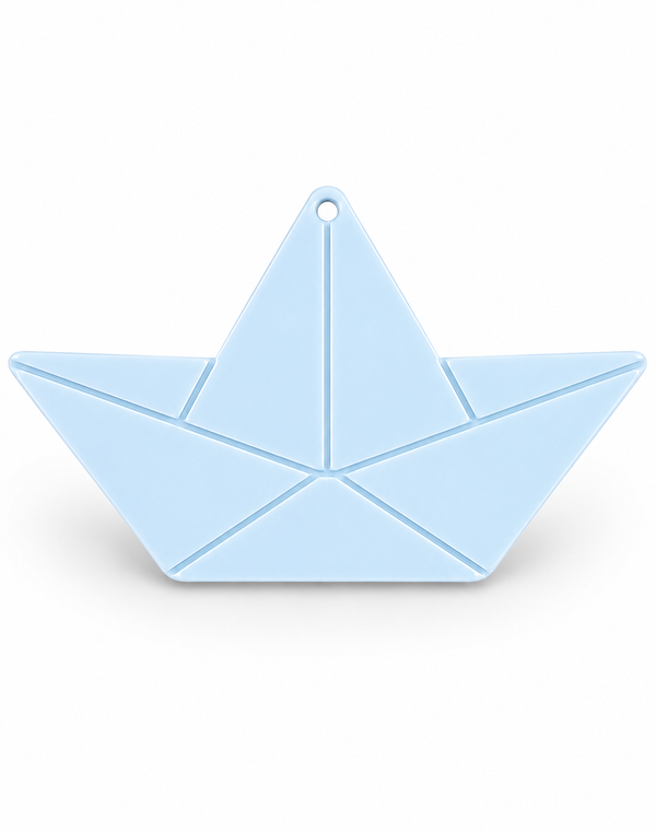 Paper Boat Origami διακοσμητικό στοιχείο από ξύλο και ακρυλικό με laser χάραξη για DIY και μπομπονιέρες | So Cute Cut