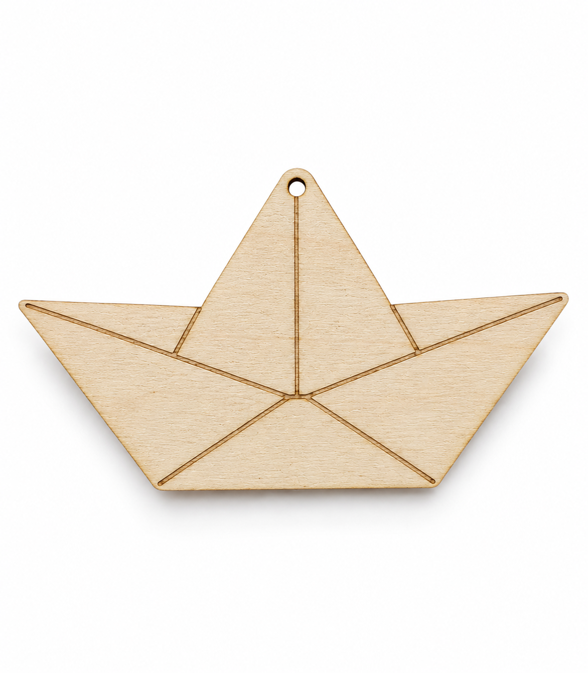 Paper Boat Origami διακοσμητικό στοιχείο από ξύλο και ακρυλικό με laser χάραξη για DIY και μπομπονιέρες | So Cute Cut