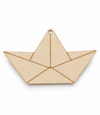 Paper Boat Origami διακοσμητικό στοιχείο από ξύλο και ακρυλικό με laser χάραξη για DIY και μπομπονιέρες | So Cute Cut
