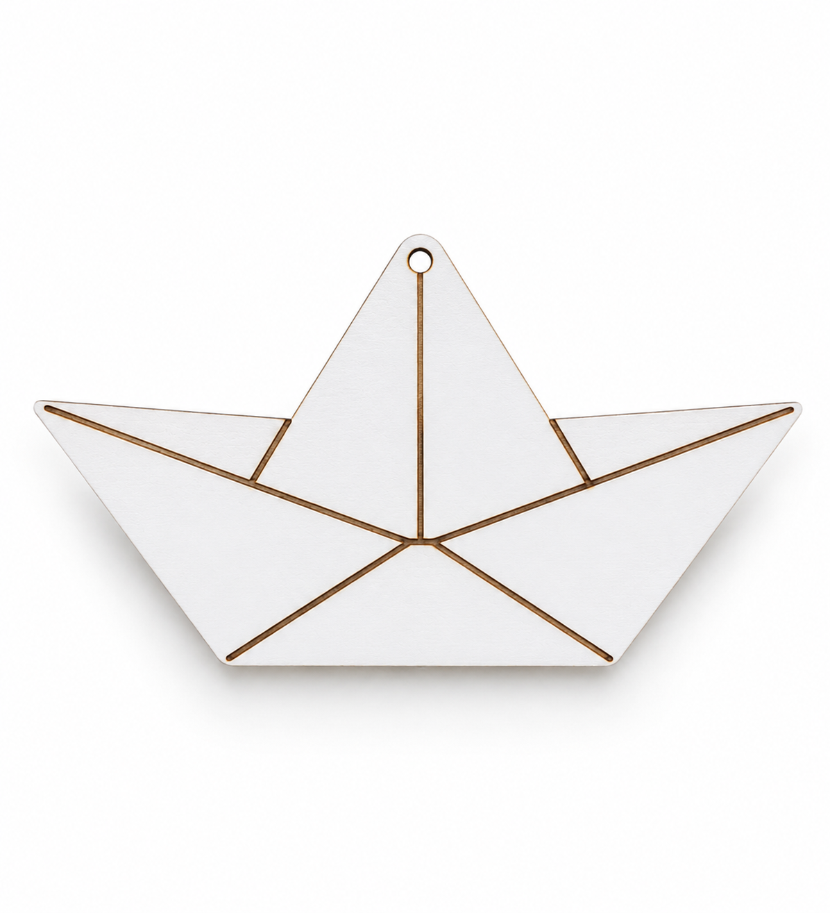 Paper Boat Origami διακοσμητικό στοιχείο από ξύλο και ακρυλικό με laser χάραξη για DIY και μπομπονιέρες | So Cute Cut