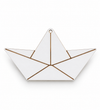 Paper Boat Origami διακοσμητικό στοιχείο από ξύλο και ακρυλικό με laser χάραξη για DIY και μπομπονιέρες | So Cute Cut