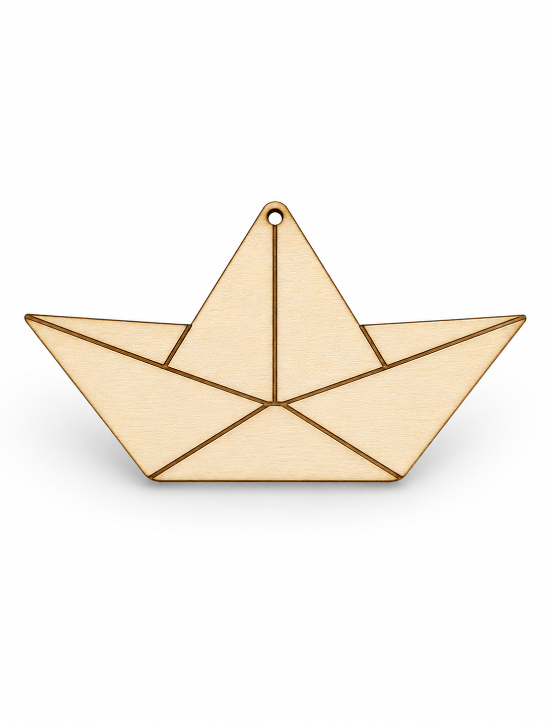Paper Boat Origami διακοσμητικό στοιχείο από ξύλο και ακρυλικό με laser χάραξη για DIY και μπομπονιέρες | So Cute Cut