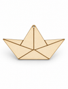 Paper Boat Origami διακοσμητικό στοιχείο από ξύλο και ακρυλικό με laser χάραξη για DIY και μπομπονιέρες | So Cute Cut