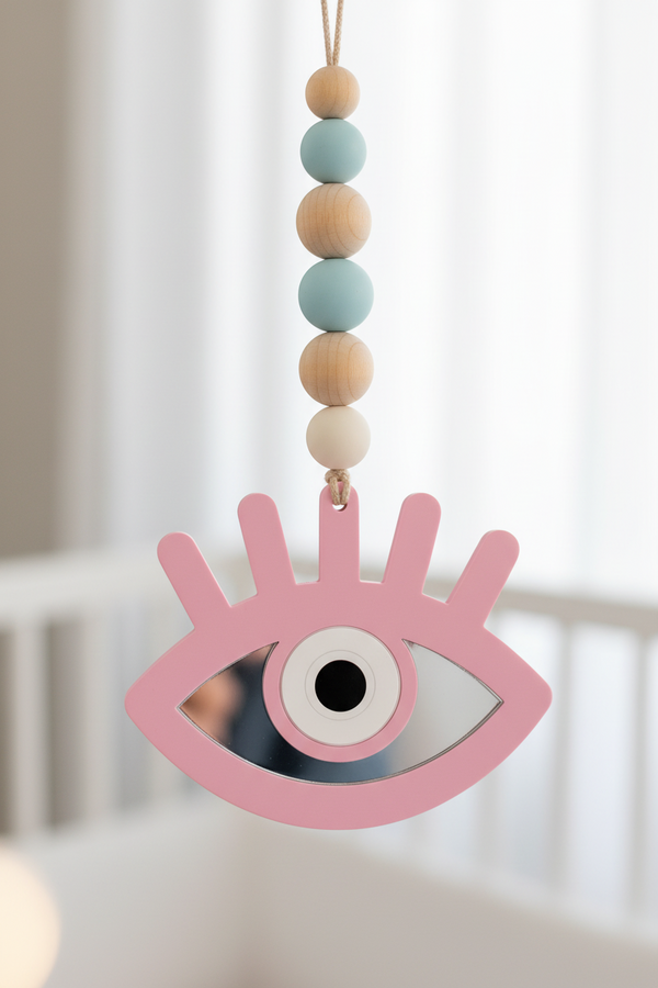 Eyelash Eye Charm – Στοιχείο Πλεξιγκλάς με Βλέφαρα & Καθρέφτη