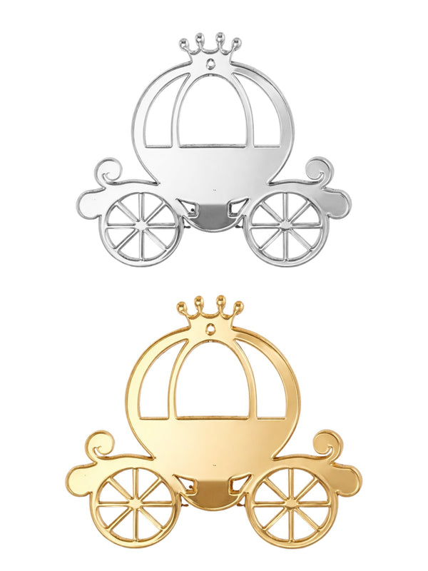 Πριγκιπική άμαξα από χρυσό ή ασημί plexiglass καθρέφτη για μπομπονιέρες βάπτισης και διακόσμηση So Cute Cut