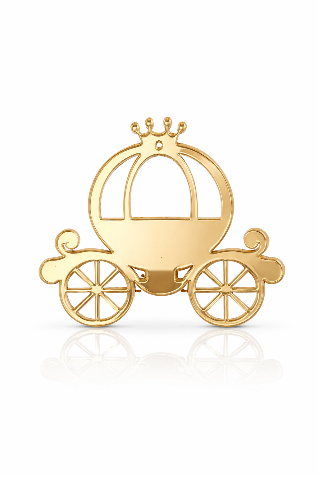 Πριγκιπική άμαξα από χρυσό  plexiglass καθρέφτη για μπομπονιέρες βάπτισης και διακόσμηση So Cute Cut