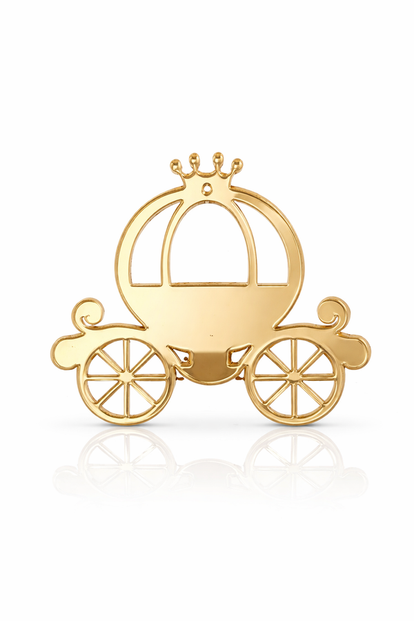 Πριγκιπική άμαξα από χρυσό  plexiglass καθρέφτη για μπομπονιέρες βάπτισης και διακόσμηση So Cute Cut