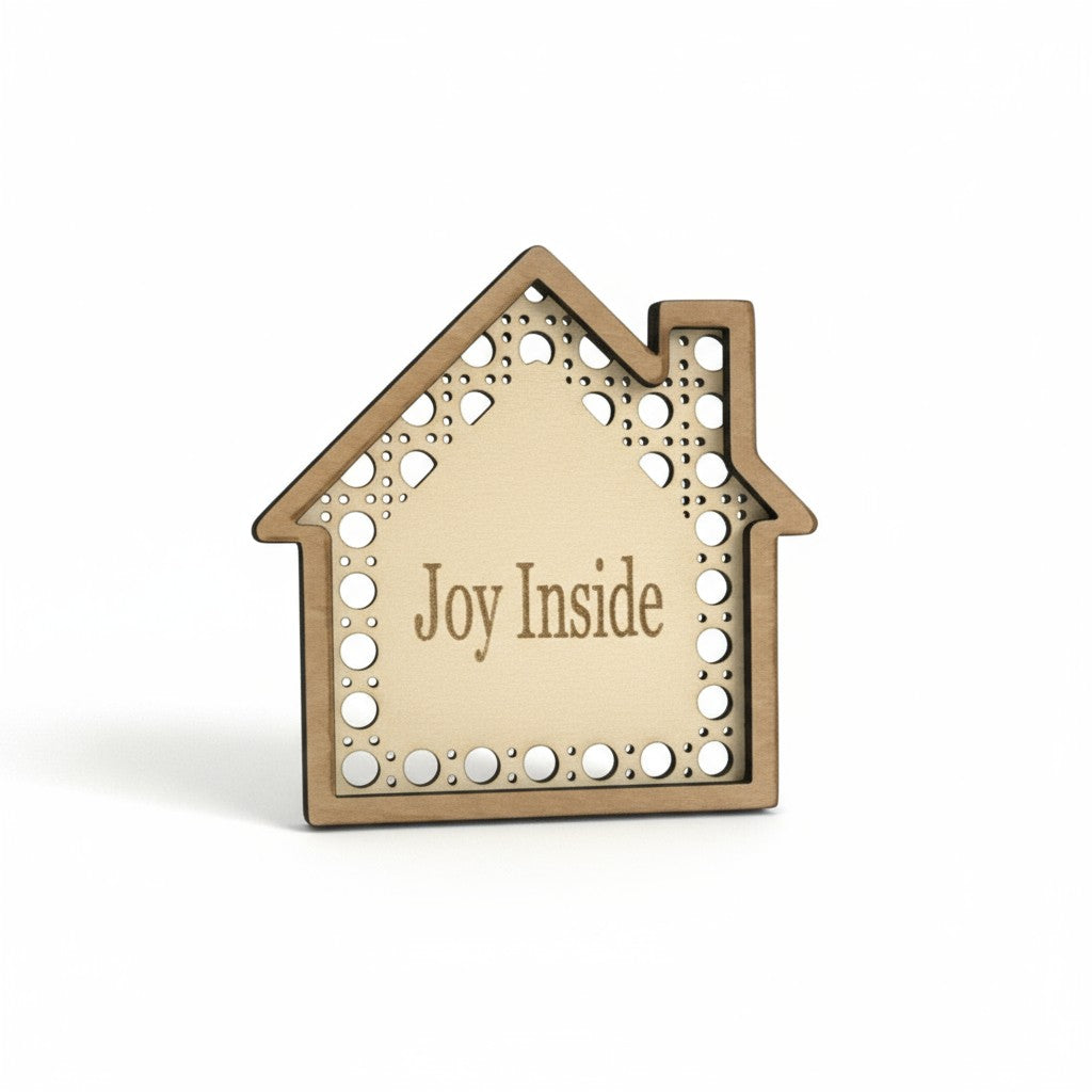 Ξύλινο στοιχείο σπιτάκι ρατάν 10 εκ. – σετ 3 τεμαχίων για γούρια και κατασκευές So Cute Cut