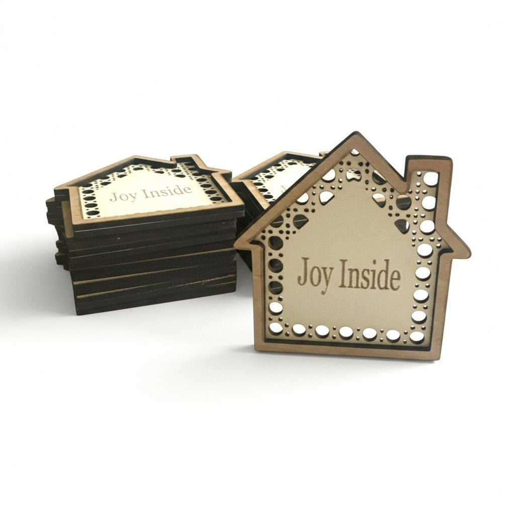 Ξύλινο στοιχείο σπιτάκι ρατάν 10 εκ. – σετ 3 τεμαχίων για γούρια και κατασκευές So Cute Cut