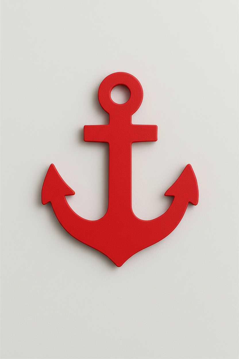 Άγκυρα 5εκ από Κόκκινο πλεξιγκλάς – σιλουέτα για γούρια & DIY – So Cute Cut