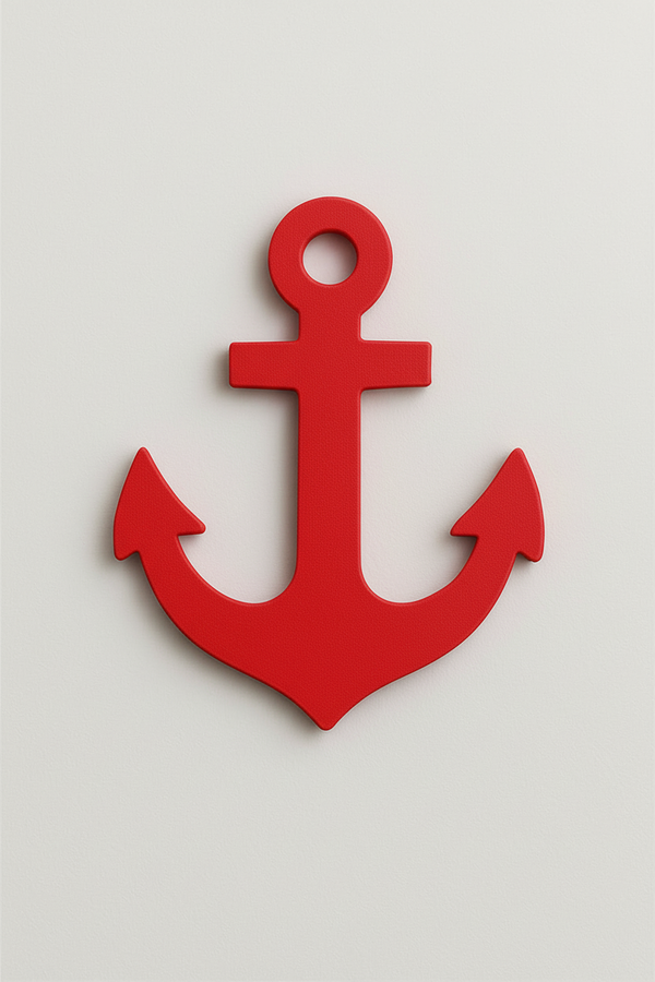 Άγκυρα 5εκ από Κόκκινο πλεξιγκλάς – σιλουέτα για γούρια & DIY – So Cute Cut