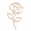 Rose Minimal | Laser Cut Σιλουέτα Τριαντάφυλλο