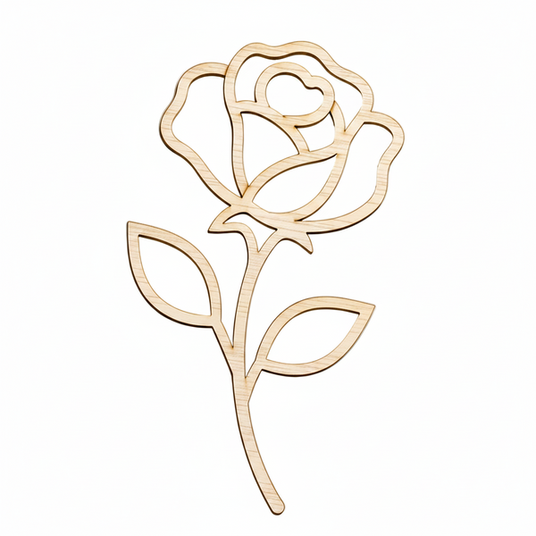 Rose Minimal | Laser Cut Σιλουέτα Τριαντάφυλλο