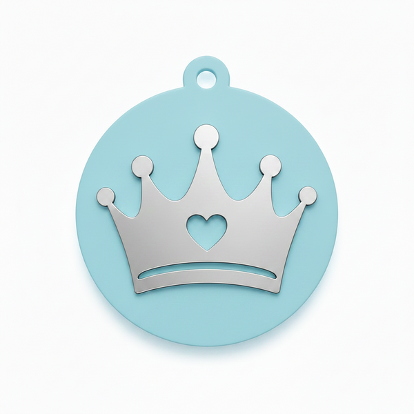 Royal Crown Charm – Στρογγυλό Κρεμαστό Στοιχείο με Κορώνα