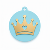 Royal Crown Charm – Στρογγυλό Κρεμαστό Στοιχείο με Κορώνα