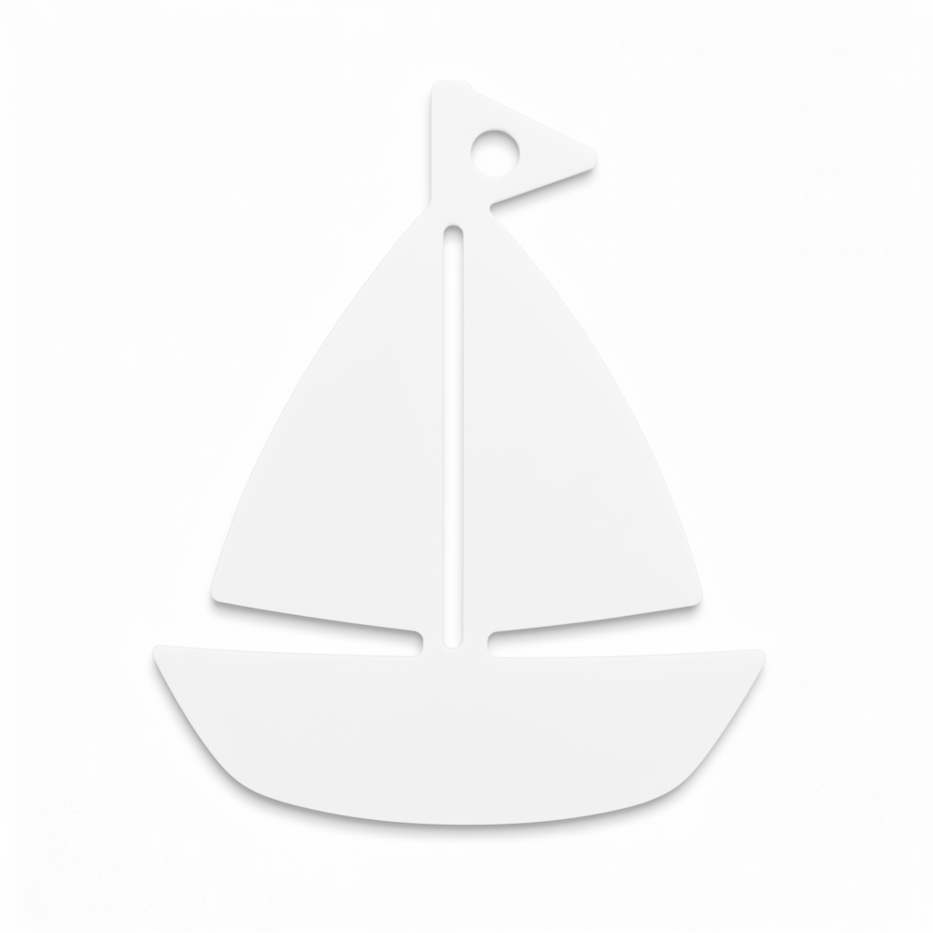 Sailboat laser cut διακοσμητικό ιστιοπλοϊκό από MDF και ακρυλικό για DIY, μπομπονιέρες και ναυτικές κατασκευές | So Cute Cut