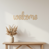 🌿 Ξύλινο Επιτοίχιο Στοιχείο “welcome” – Script Design