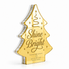 Εταιρικό γούρι Shine Bright από χρυσό καθρέφτη πλεξιγκλάς με δυνατότητα χάραξης λογοτύπου.