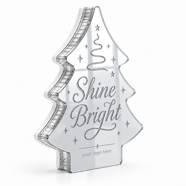 Εταιρικό γούρι Shine Bright σε χρυσό ή ασημί καθρέφτη με δυνατότητα χάραξης λογοτύπου | So Cute Cut