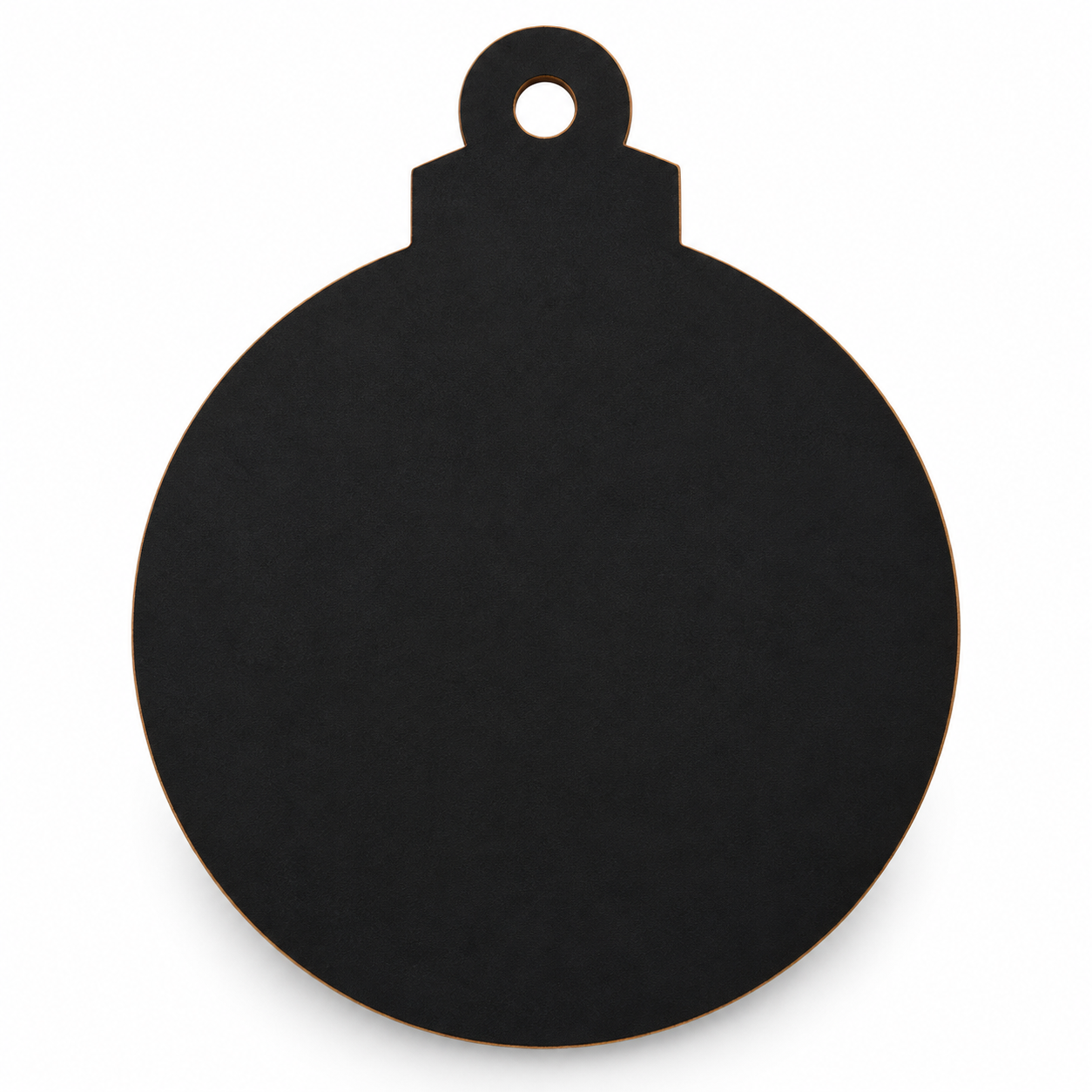 Μαύρη μπάλα MDF για γούρια με τρύπα για κρέμασμα – So Cute Cut