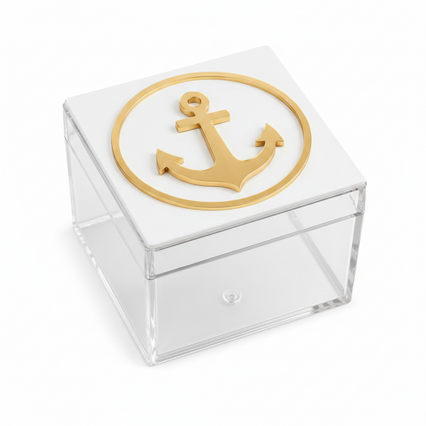 Nautical Anchor Keepsake Box | Διακοσμημένο Κουτί Μπομπονιέρας 5,5cm