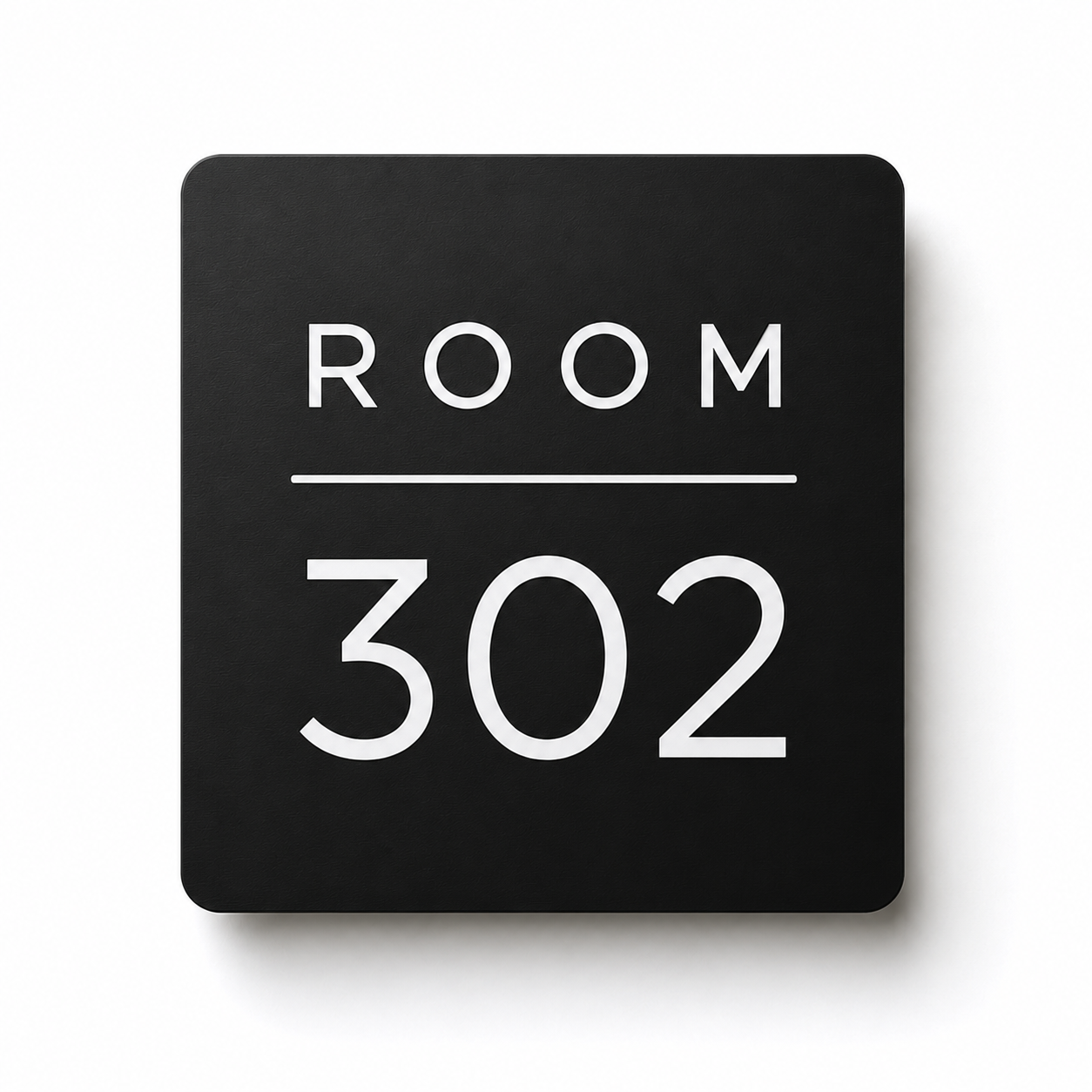 Modern square engraved business sign made from two-layer acrylic with custom laser engraving by So Cute Cut