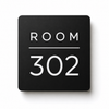 Modern square engraved business sign made from two-layer acrylic with custom laser engraving by So Cute Cut