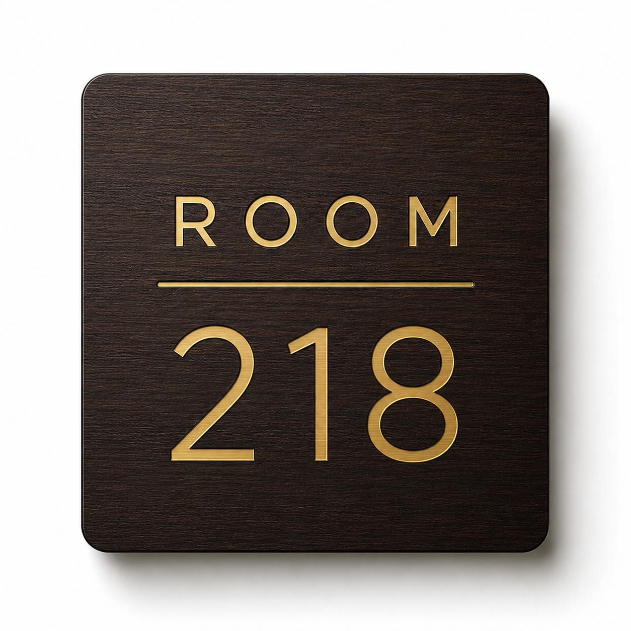 Modern square engraved business sign made from two-layer acrylic with custom laser engraving by So Cute Cut