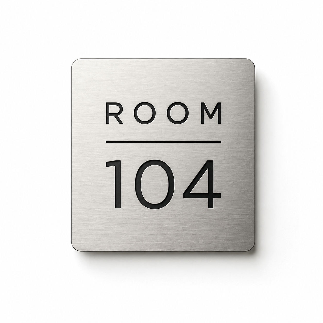 Modern square engraved business sign made from two-layer acrylic with custom laser engraving by So Cute Cut