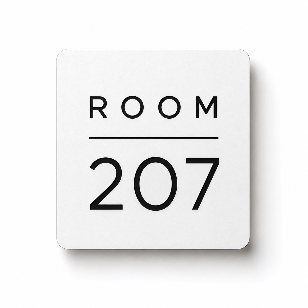 Modern square engraved business sign made from two-layer acrylic with custom laser engraving by So Cute Cut