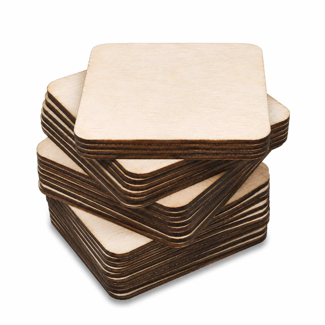 Ξύλινη βάση για σουβέρ 9×9 cm από MDF σημύδα με δυνατότητα χάραξης λογοτύπου ή μηνύματος για DIY κατασκευές και εταιρικά δώρα | So Cute Cut