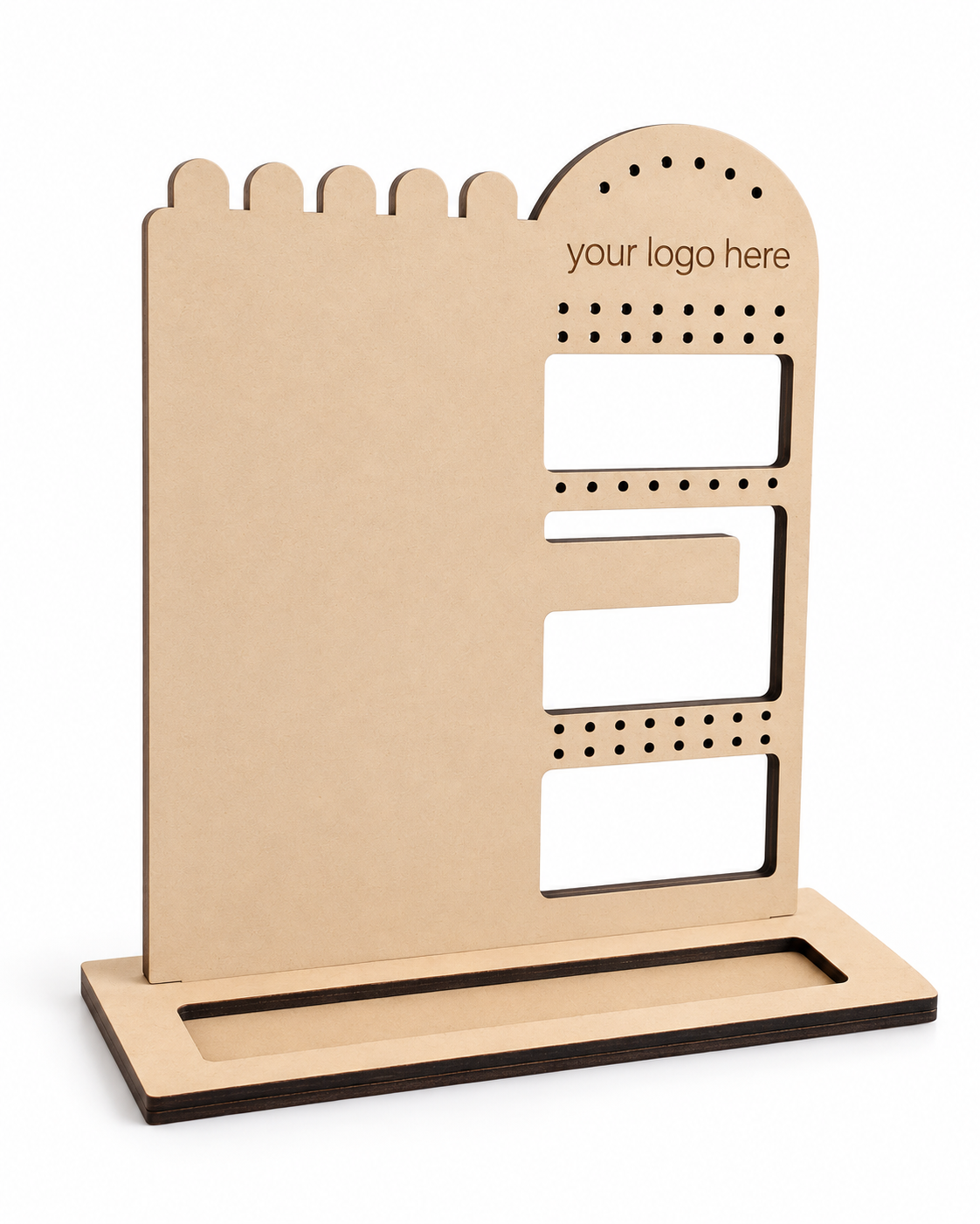 Πολυλειτουργικό σταντ κοσμημάτων από MDF 30×27×11 εκ. με προσωποποιημένη χάραξη – So Cute Cut
