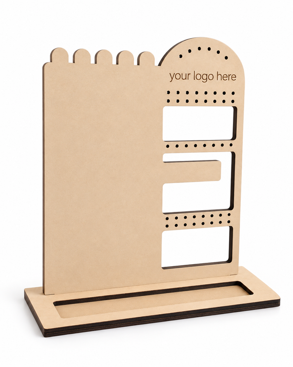 Πολυλειτουργικό σταντ κοσμημάτων από MDF 30×27×11 εκ. με προσωποποιημένη χάραξη – So Cute Cut