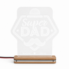 Φωτιστικό LED plexiglass Super Dad με καπέλο, μουστάκι και προσωποποιημένη χάραξη
