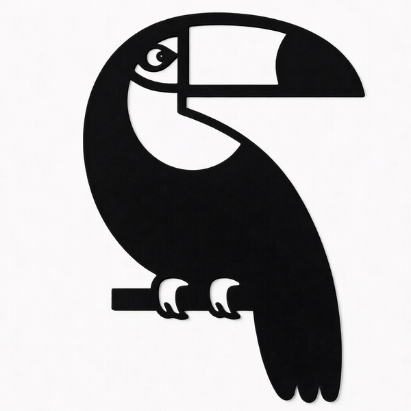 Toco Toucan ακρυλικό διακοσμητικό πουλί Laser Cut από πλεξιγκλάς για μπομπονιέρες, tropical DIY δημιουργίες και summer crafts | So Cute Cut