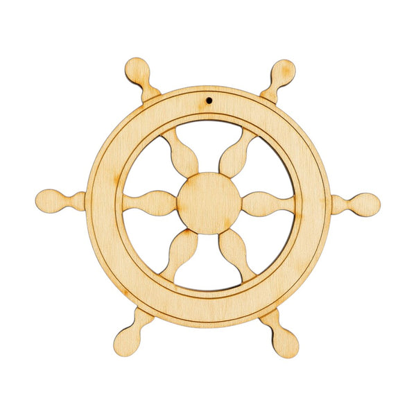 Vintage Ship Wheel laser cut διακοσμητικό τιμόνι πλοίου από ξύλο, ακρυλικό και καθρέφτη για DIY, μπομπονιέρες και ναυτικές δημιουργίες | So Cute Cut