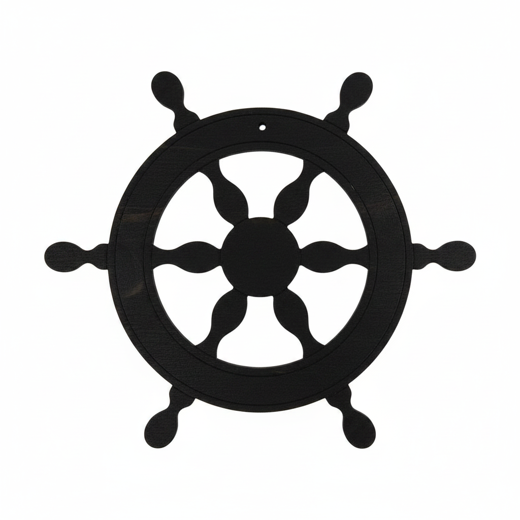 Vintage Ship Wheel laser cut διακοσμητικό τιμόνι πλοίου από ξύλο, ακρυλικό και καθρέφτη για DIY, μπομπονιέρες και ναυτικές δημιουργίες | So Cute Cut