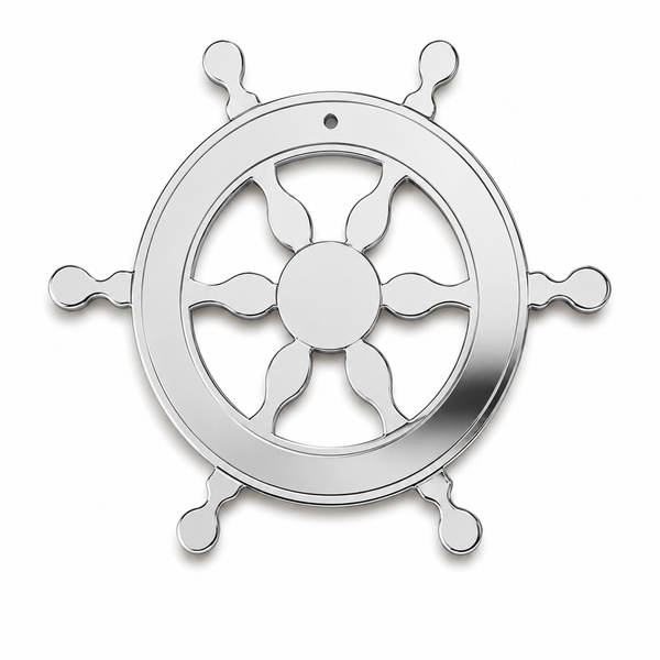 Vintage Ship Wheel laser cut διακοσμητικό τιμόνι πλοίου από ξύλο, ακρυλικό και καθρέφτη για DIY, μπομπονιέρες και ναυτικές δημιουργίες | So Cute Cut