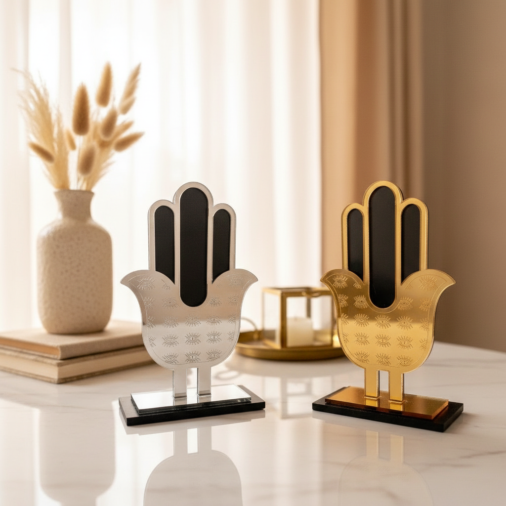 Επιτραπέζιο γούρι χεράκι από καθρέφτη plexiglass, χειροποίητο, διακοσμητικό So Cute by Dimi