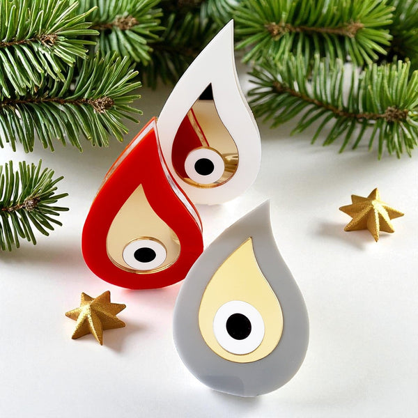 Επιτραπέζιο γούρι σταγόνα plexiglass με μάτι χρυσό καθρέφτη – So Cute by Dimi