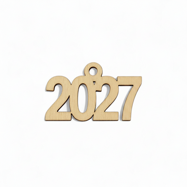 Ξύλινο Στοιχείο Κρεμαστό "2027" – Σε 3 Υλικά & 3 Διαστάσεις