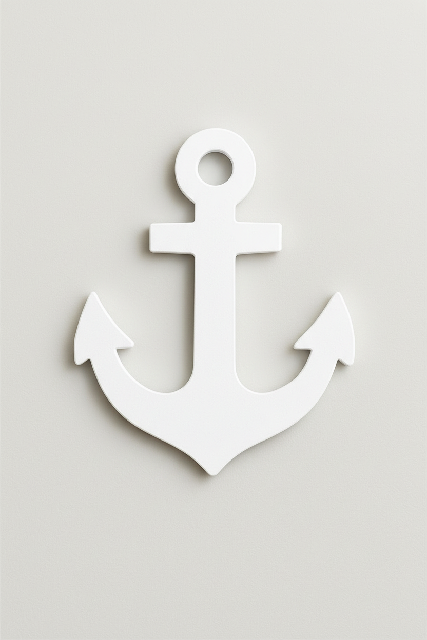 Άγκυρα 5εκ από λευκό ακρυλικό – σιλουέτα για γούρια & DIY – So Cute Cut