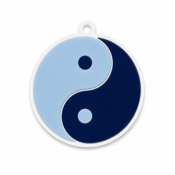 Διακοσμητικό Yin Yang από πλεξιγκλάς στις εκδόσεις Classic Acrylic και Aegean.