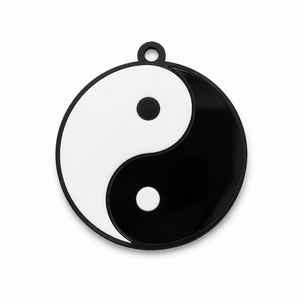 Διακοσμητικό Yin Yang από πλεξιγκλάς στις εκδόσεις Classic Acrylic και Aegean.