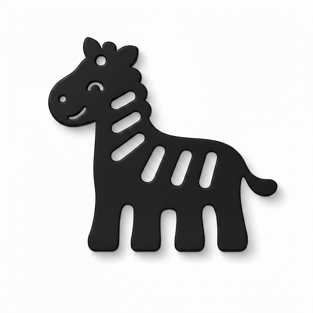 Zuri the Zebra cutout φιγούρα ζέβρας από πλεξιγκλάς 10 εκ με διακοσμητικές ρίγες για DIY και μπομπονιέρες