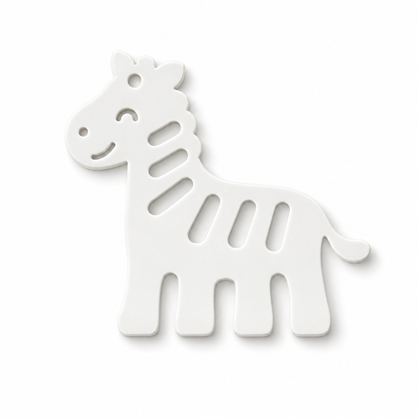 Zuri the Zebra cutout φιγούρα ζέβρας από πλεξιγκλάς 10 εκ με διακοσμητικές ρίγες για DIY και μπομπονιέρες