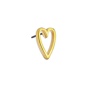 Σκουλαρίκι καρδιά περίγραμμα με καρφί τιτανίου σε συσκευασία 12 τεμαχίων - So Cute Cut