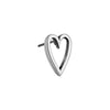 Σκουλαρίκι καρδιά περίγραμμα με καρφί τιτανίου σε συσκευασία 12 τεμαχίων - So Cute Cut