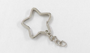 Κρίκος μοτίφ αστέρι για μπρελόκ με αλυσίδα 3 cm σε συσκευασία 50 τεμαχίων - So Cute Cut